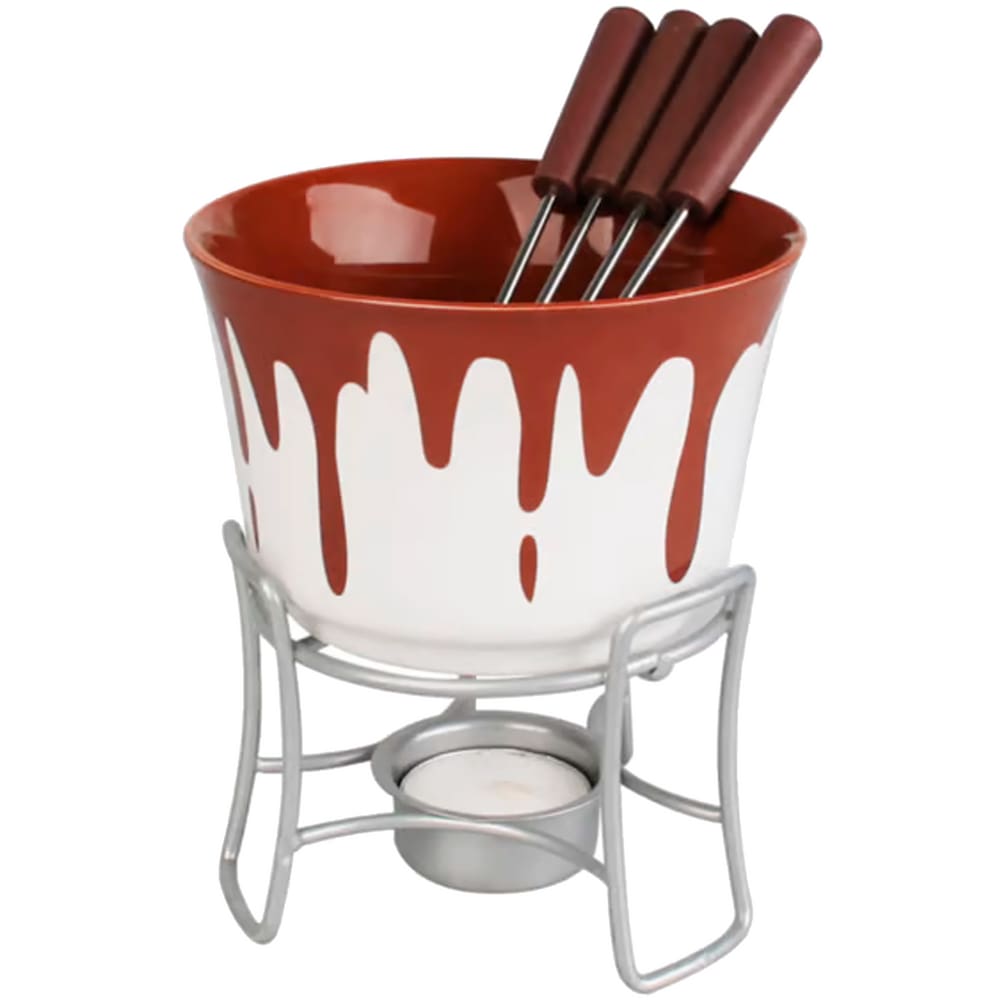 Conjunto Para Fondue Bruxelas Chocolate 6 Peças - Hauskraft