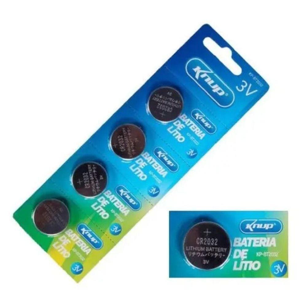 Bateria Lithium Cr 2032 3v Com 5 Unidades Knup