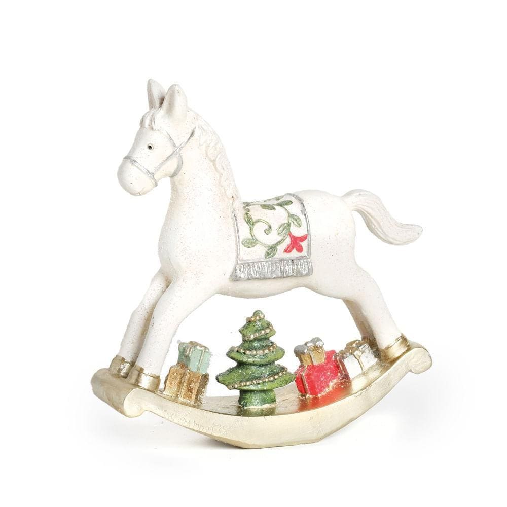 Cavalo De Balanço Resina C/presente 13x12x3cm 1209275