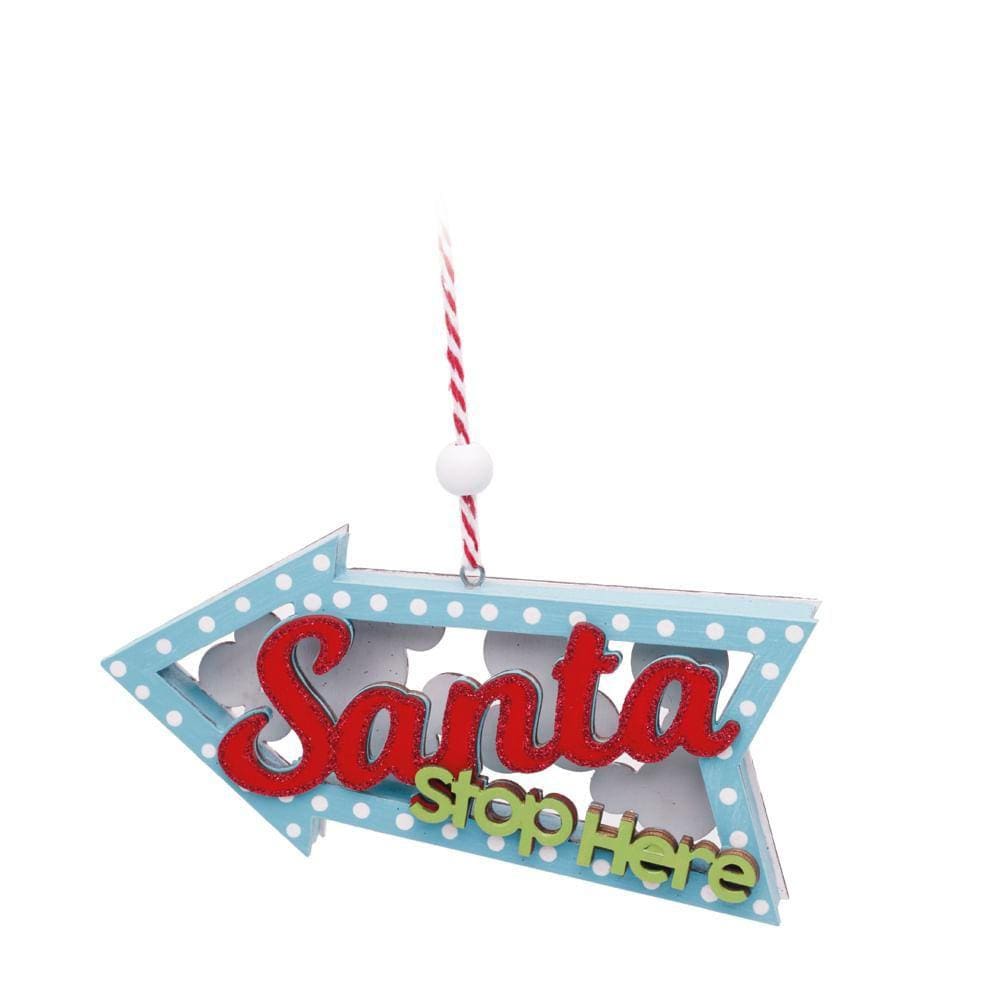 Enfeite Natal Formato Seta Com Escritas 14x8x1cm 1923282