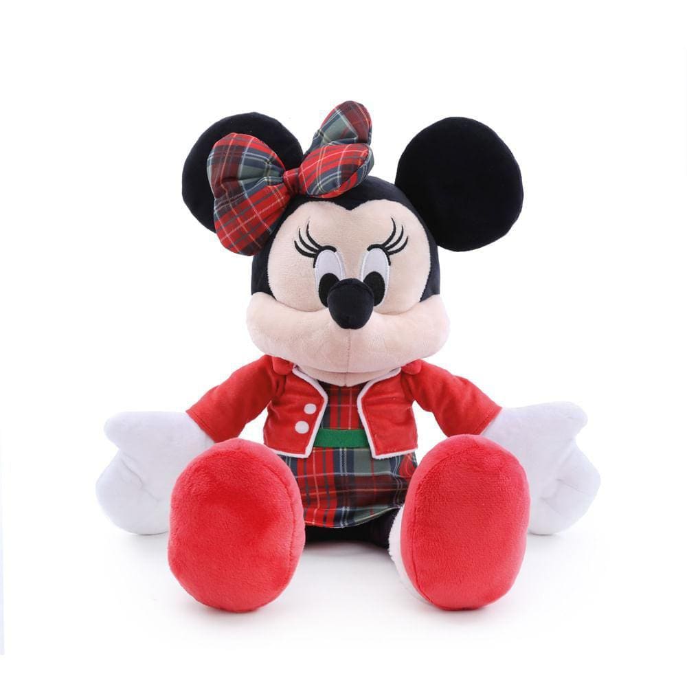 Minnie Em Pelúcia Vestido Xadrez 40x34x17 1105254