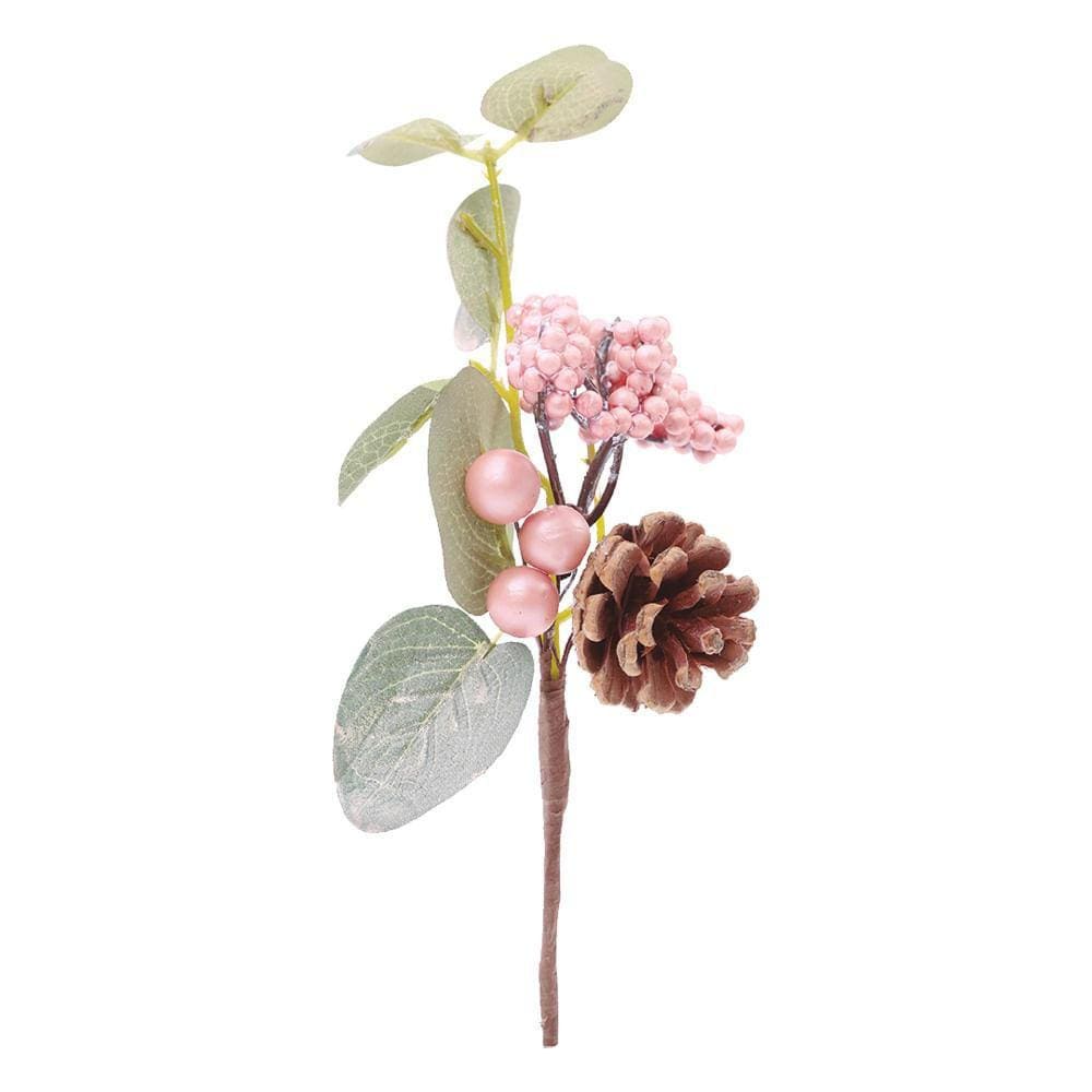 Pick Natalino C/folhas/frutas/pinhas 1un 20x8x5cm 1103755