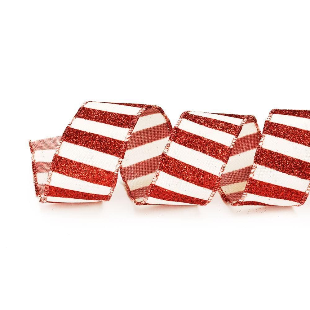 Fita Natalina Veludo C/listr Bc/vrm 1un 6,3cmx9,14mt 1693857