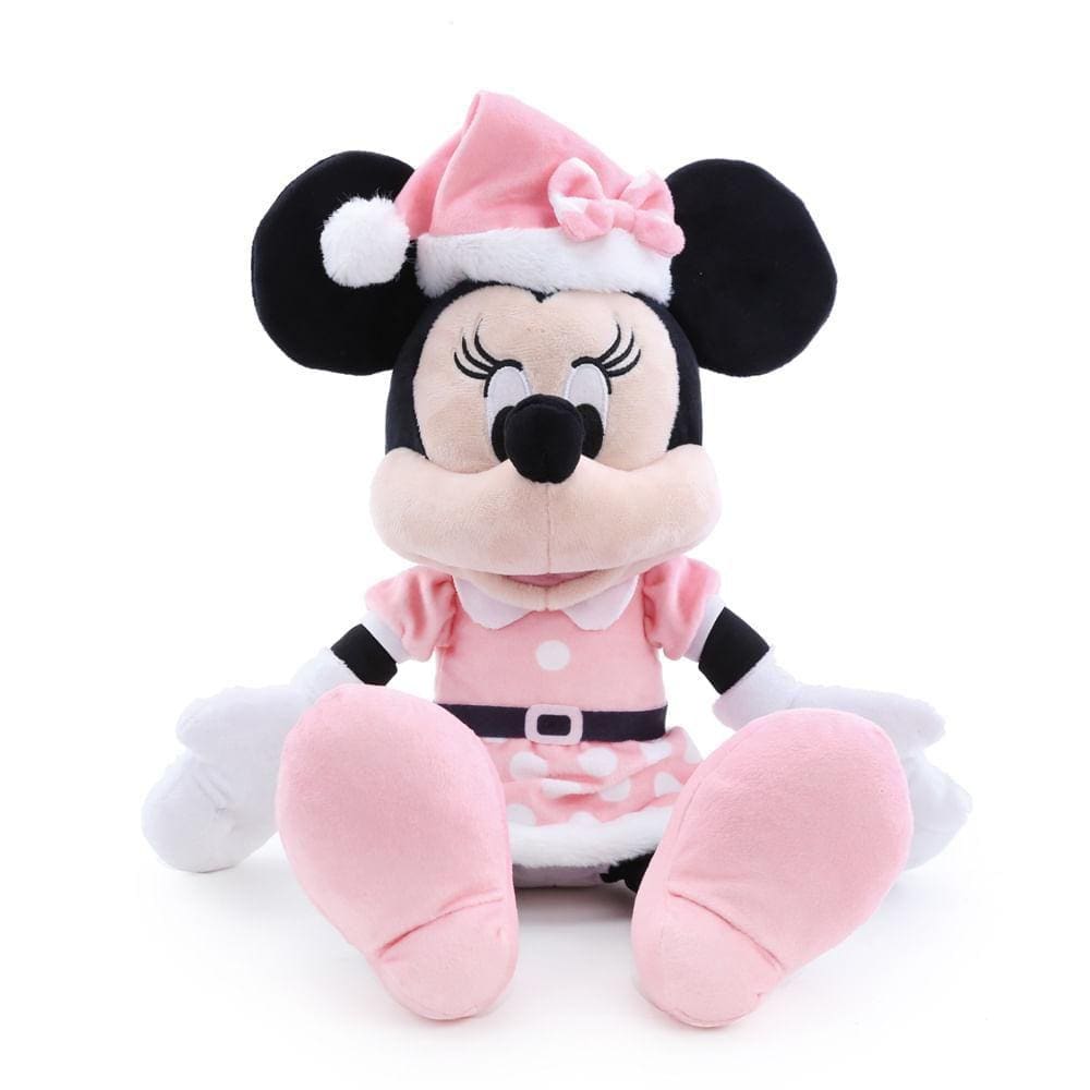 Minnie Em Pelúcia Vestido Poá Rosa 30x28x14 1105249
