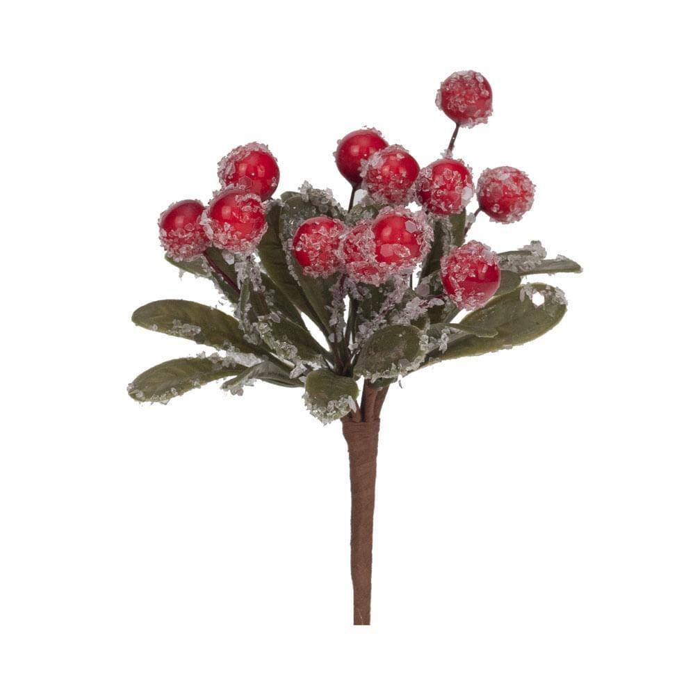 Pick Natalino C/folhas/frutas Vd/vm 1un 13x10x10cm 1023023