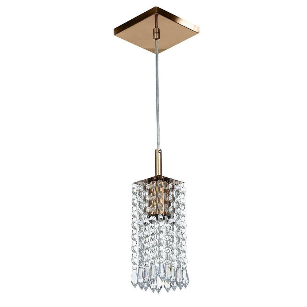 Lustre Pendente Clearcrillic Cristal Acrílico Cobre