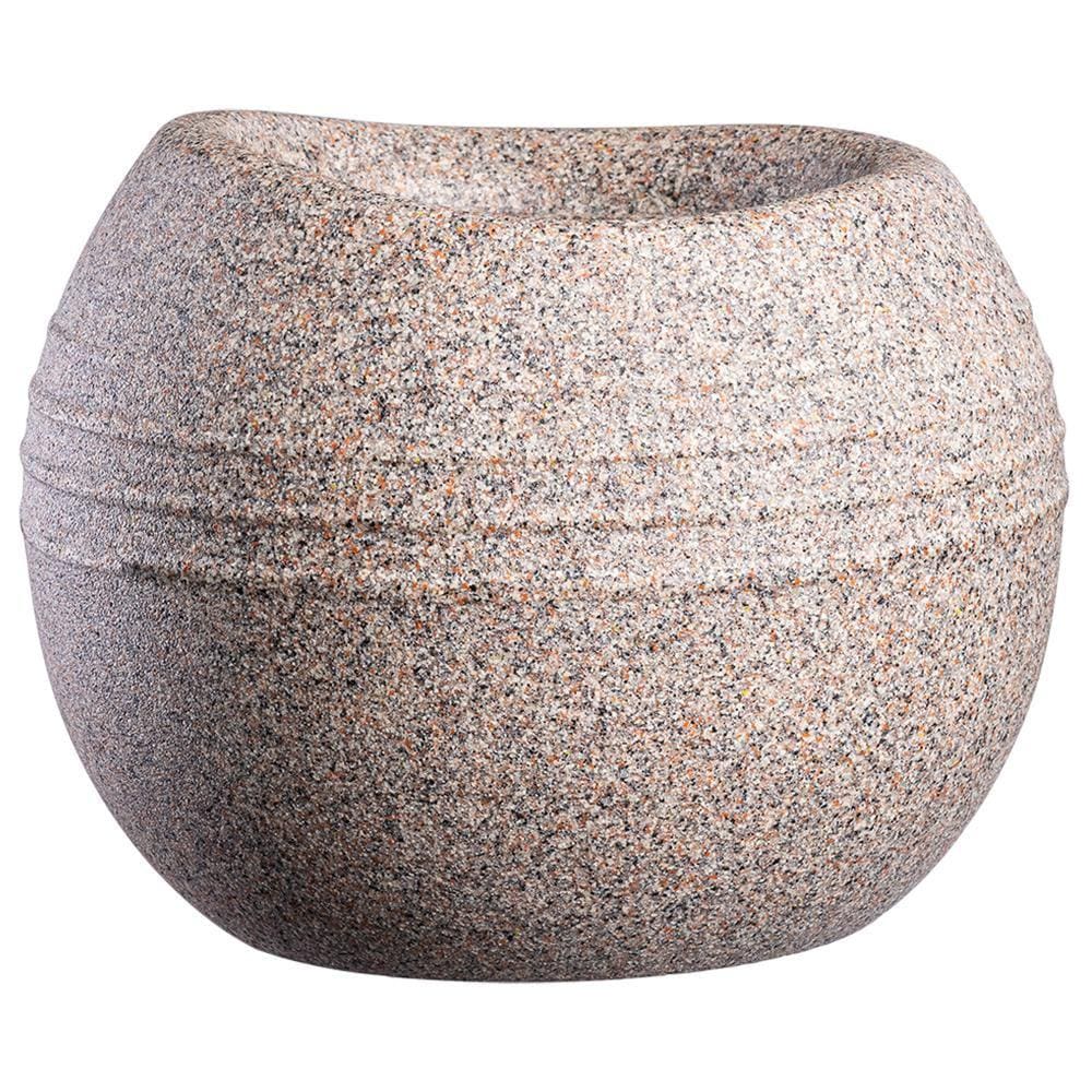Vaso Redondo Búzios Pedra 13,5cm Terrano
