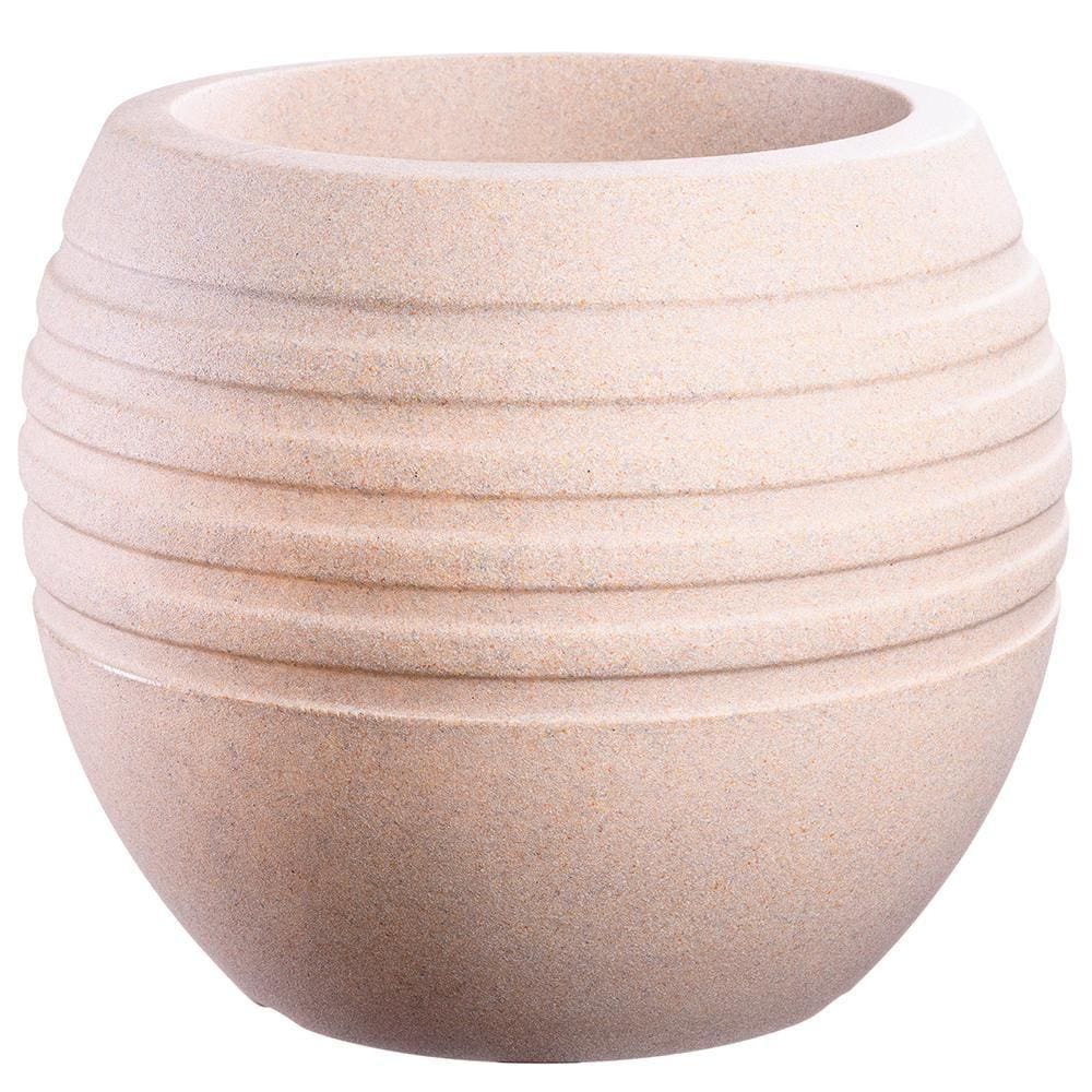 Vaso Redondo Canela Bege 24cm Terrano