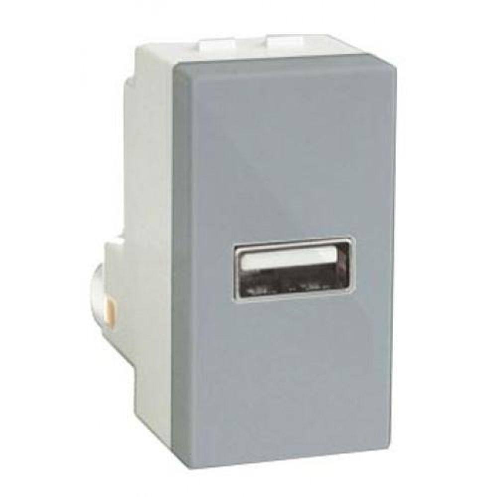 Modulo Entrada Usb 2A - Recta Prata Gloss