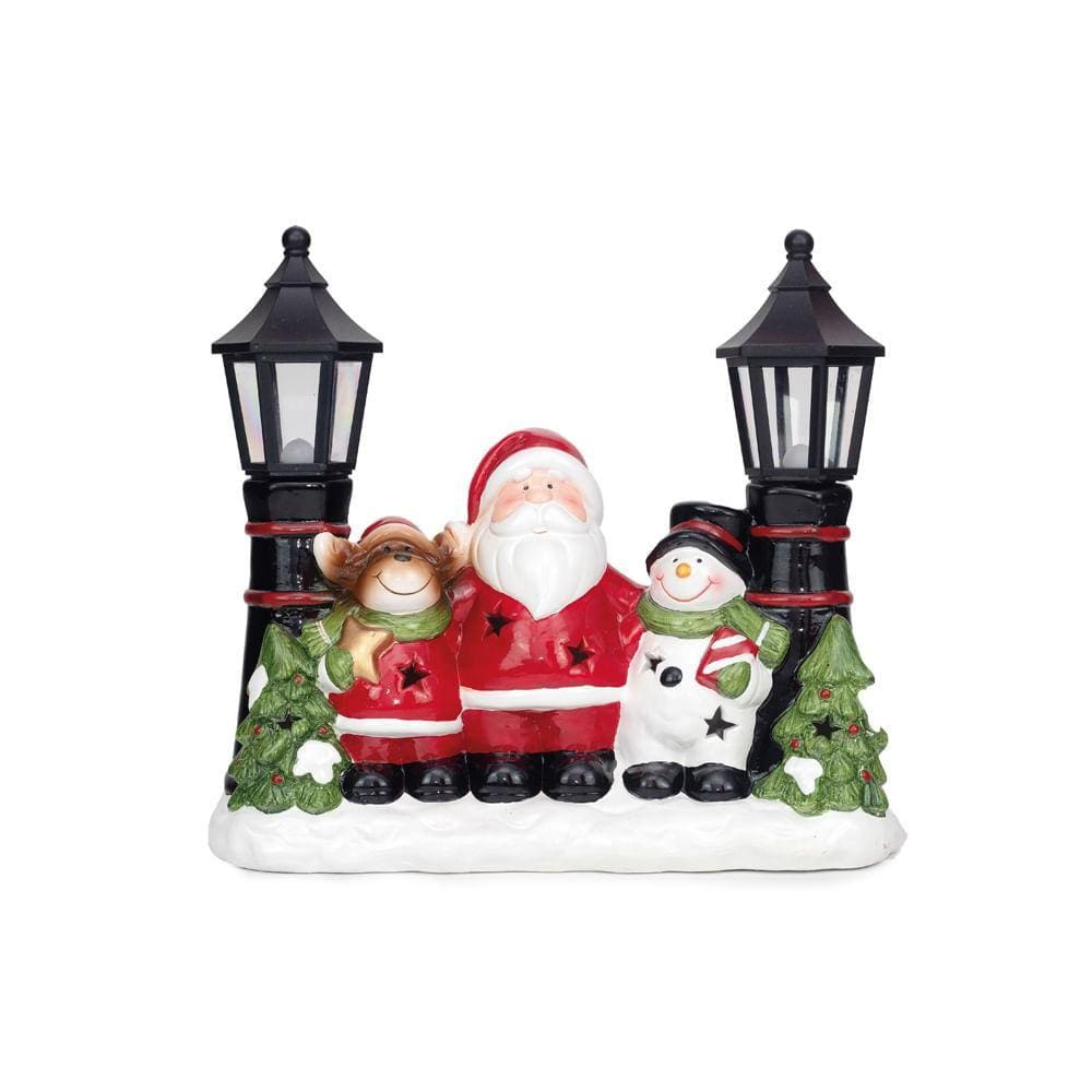 Enfeite De Cerâmica Noel/bonec/urs/luz 1un 25x26x9cm 1017823
