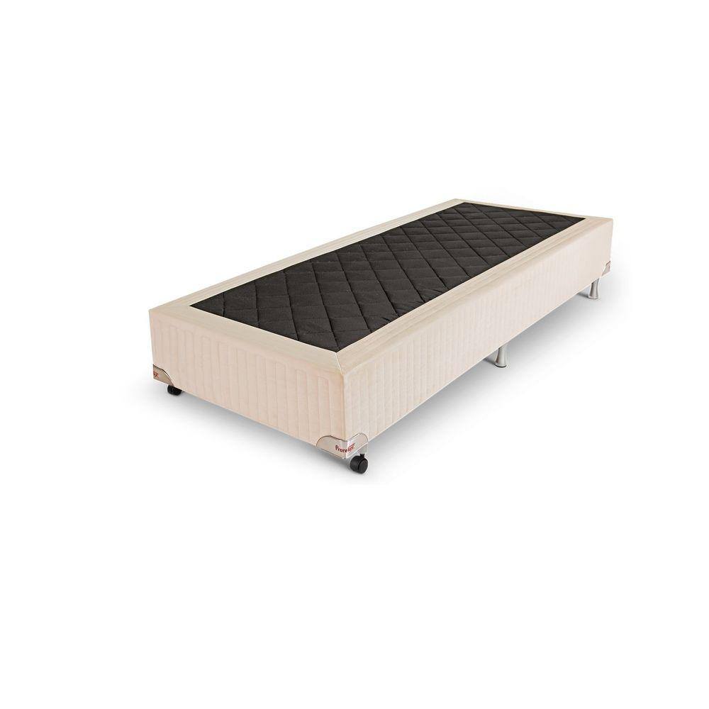 Base Box Solteiro 88x188x25cm Veludo Prorelax Bege