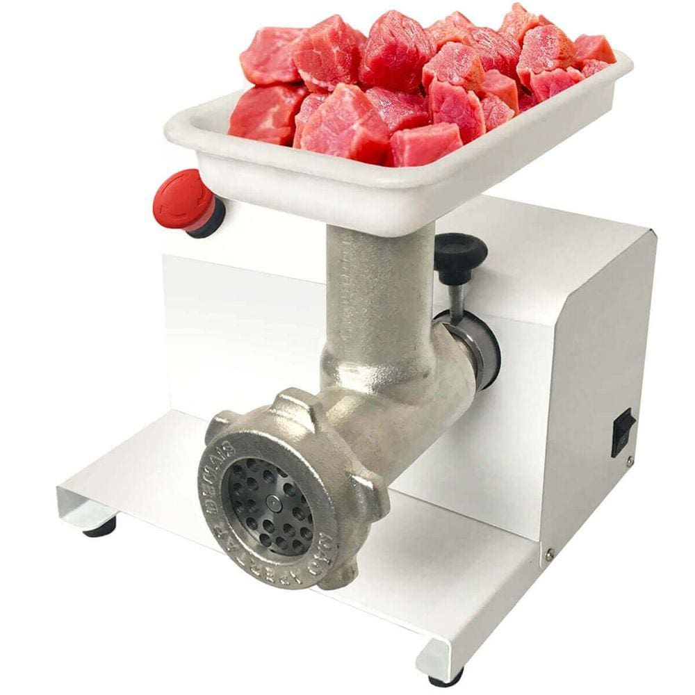 Moedor e Extrusor Elétrico para Carne e Embutidos Profissional Bivolt Saro Branco