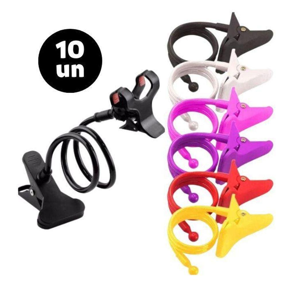 Kit 10 Suportes Articulados Mesa Celular Universal