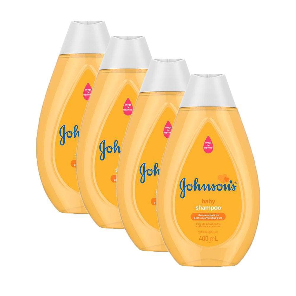 Kit 4 Shampoos Johnson`s Baby Regular 400ml