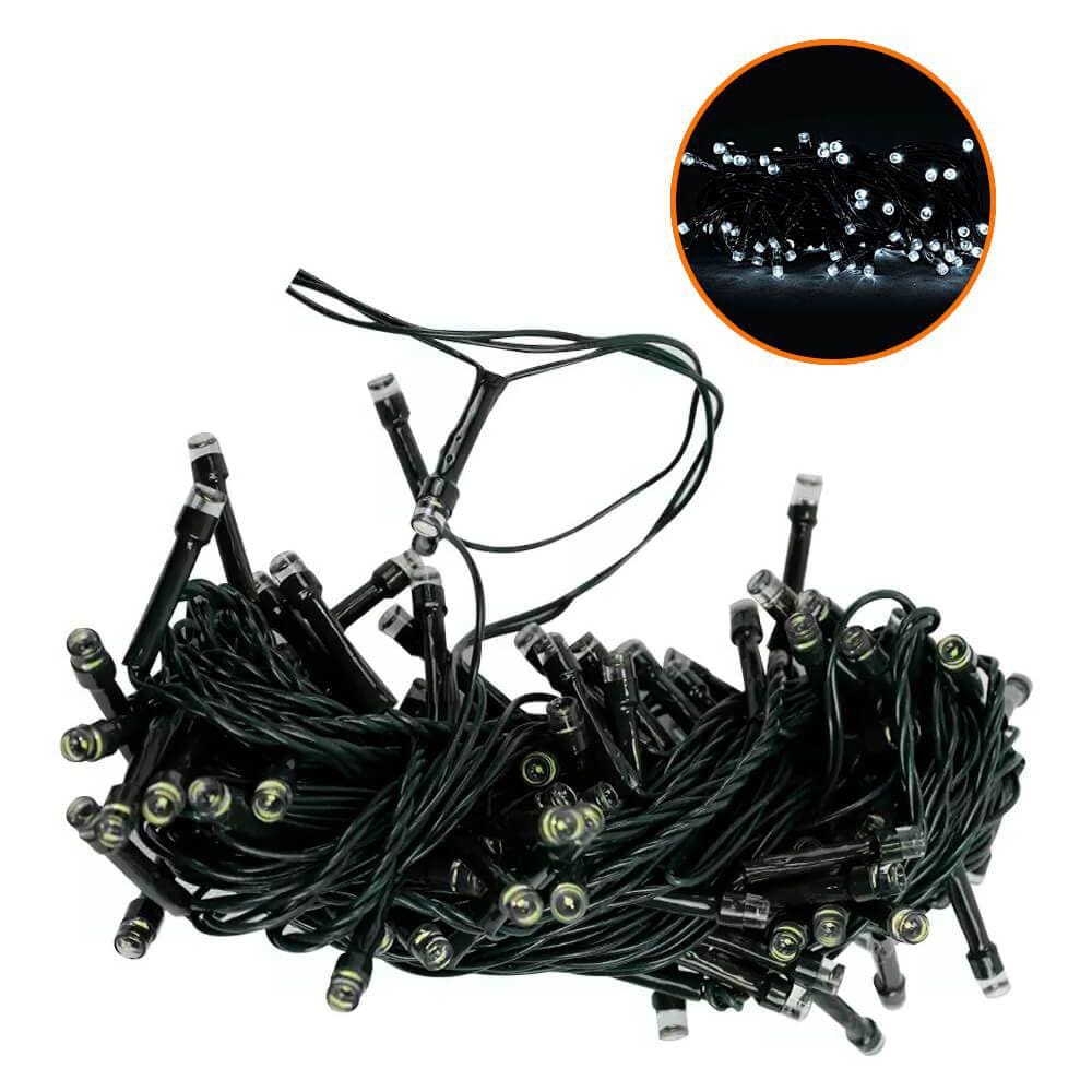 Pisca Pisca de Natal Cordão de Luz Led Quente 100 lâmpadas 220V - Casambiente