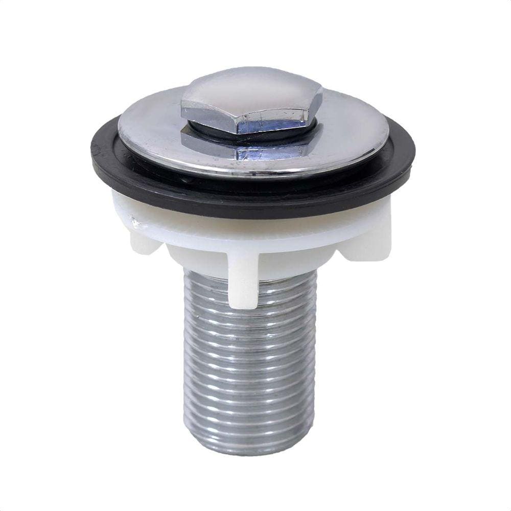Plug Tampão Para Lavatório Com Rosca Metal Cromado