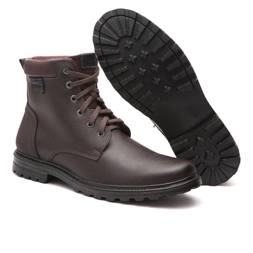 Bota Masculina Ota Nebreska em Sinteco Marrom Fork Casual