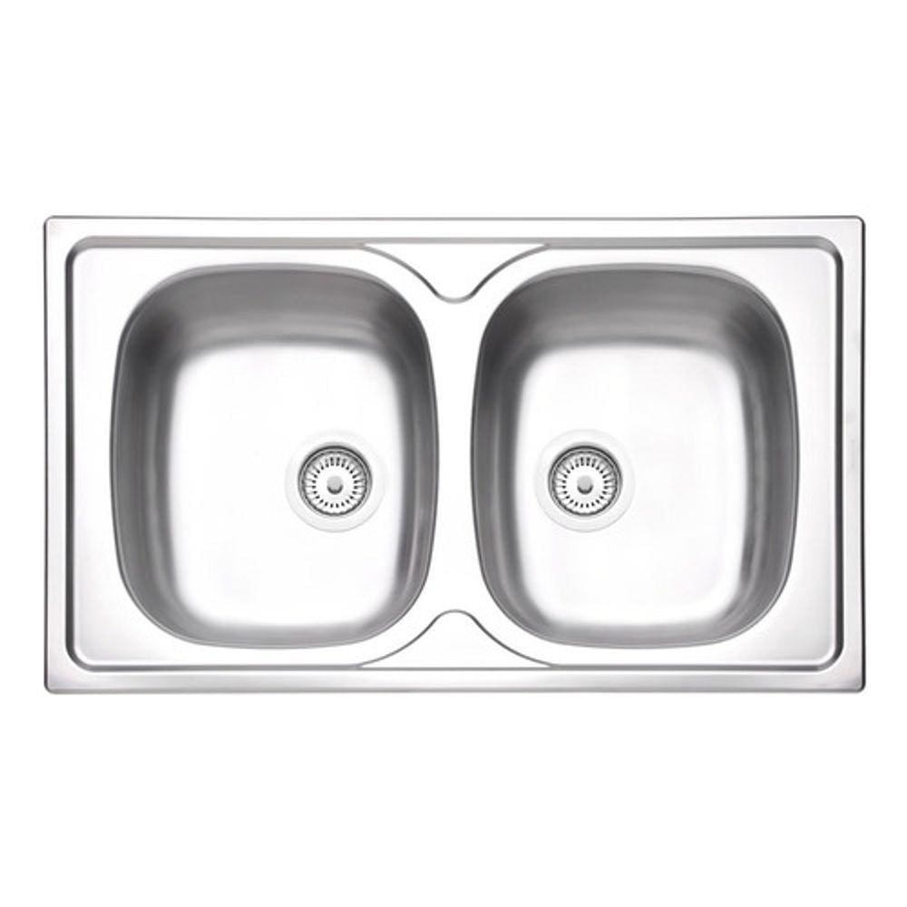 Cuba Sobrepor Tramontina Sigma 2 Cubas Inox Pré-polido 86x50