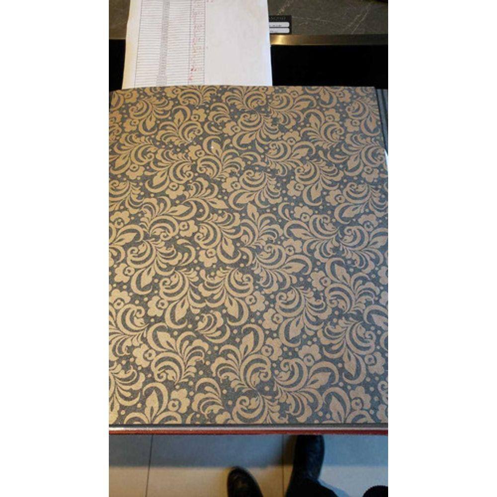 Papel De Parede Lavável Marrom Com Arabesco Pequeno