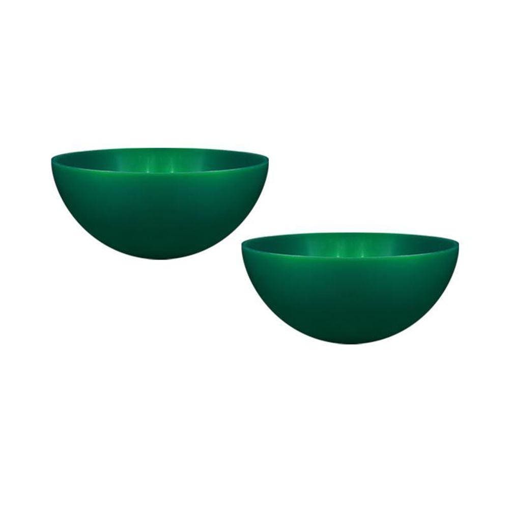 Kit 2 Mini Bowl Verde 240Ml Plástico Premium