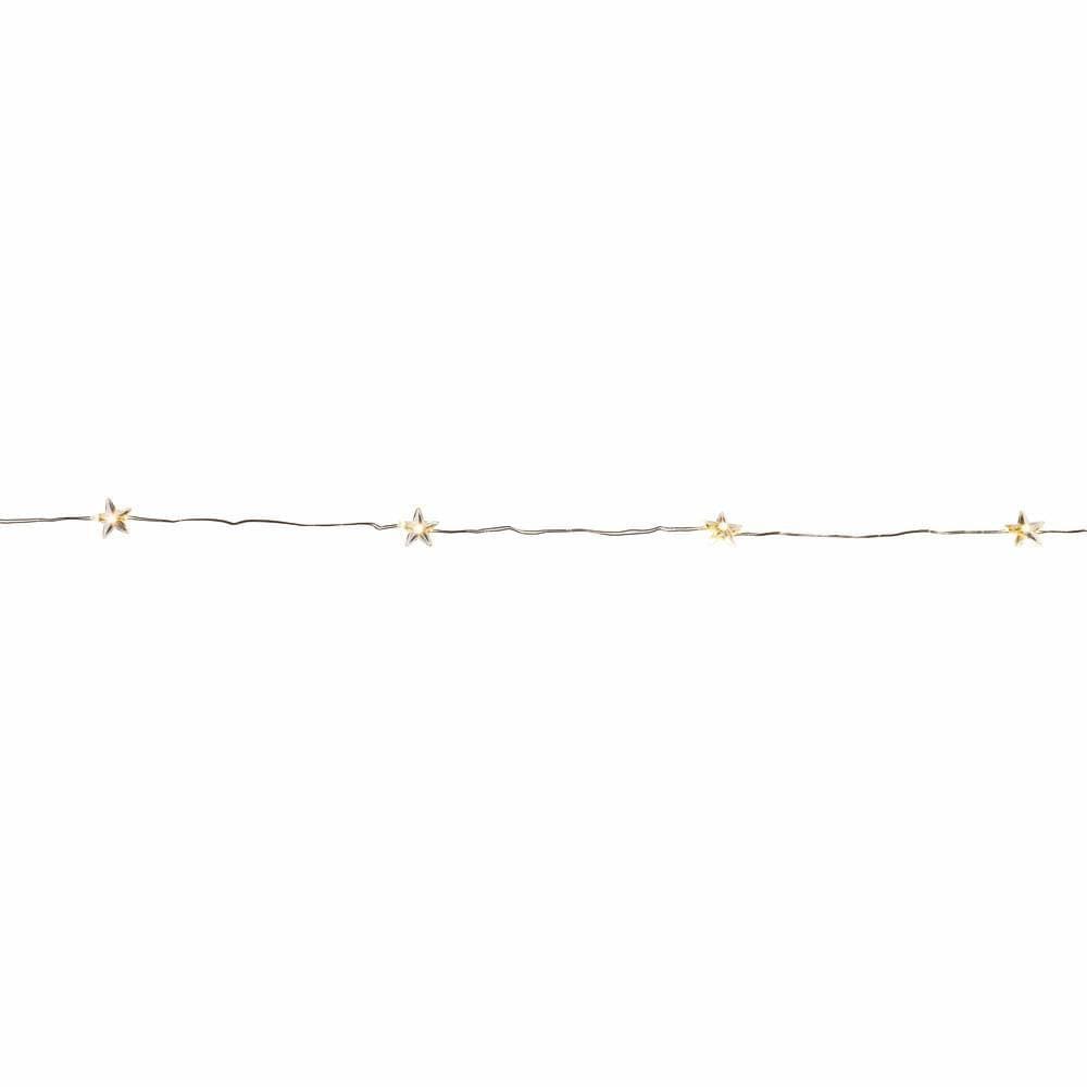 Cordão Led 20l Estrelas Cristais A Pilha 2,2m 1697607