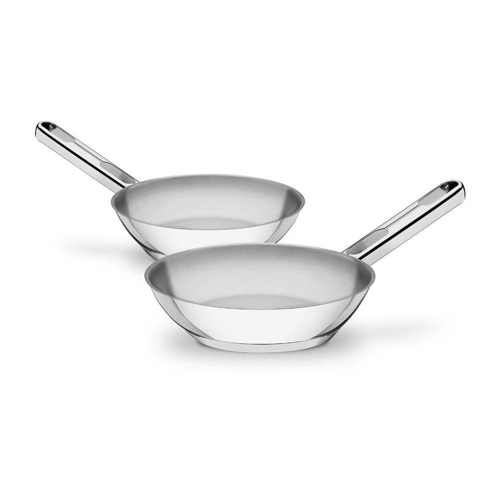 Conjunto de Frigideiras Allegra Inox 2 Peças Fundo Triplo 20 e 24 Cm - Tramontina