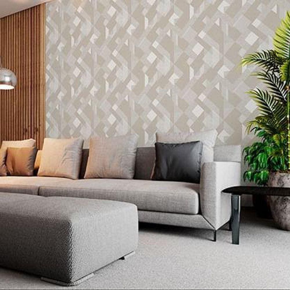 Papel de Parede Atemporal Geométrico Espanso 3807 - Rolo: 10m x 52cm