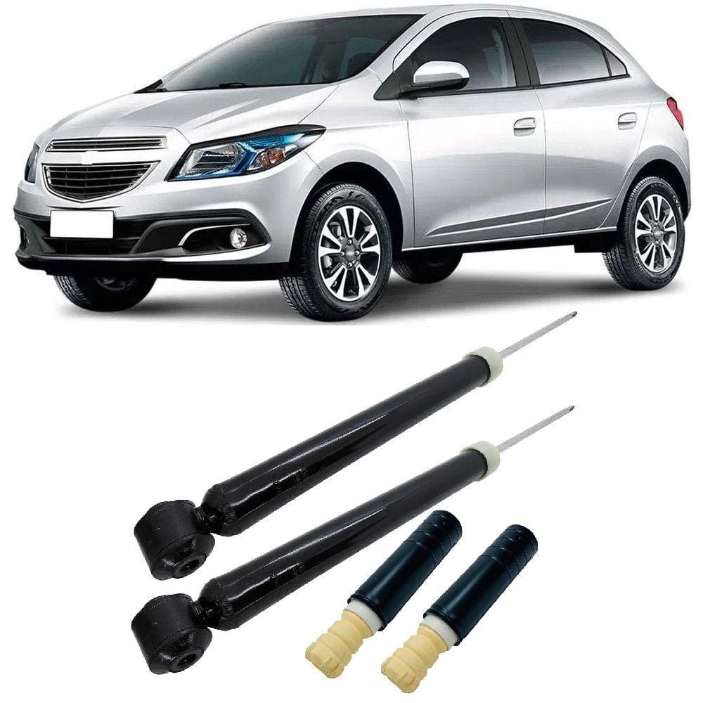 Amortecedor + Kit Batente Chevrolet Ônix Traseiro 2013 Até 2019 O Par