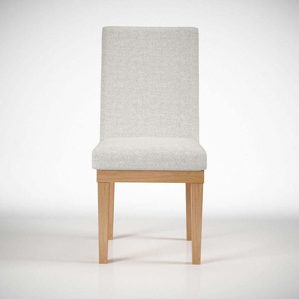 Cadeira Reforçada Mesa De Jantar Luxo Linho ? Linho Bege