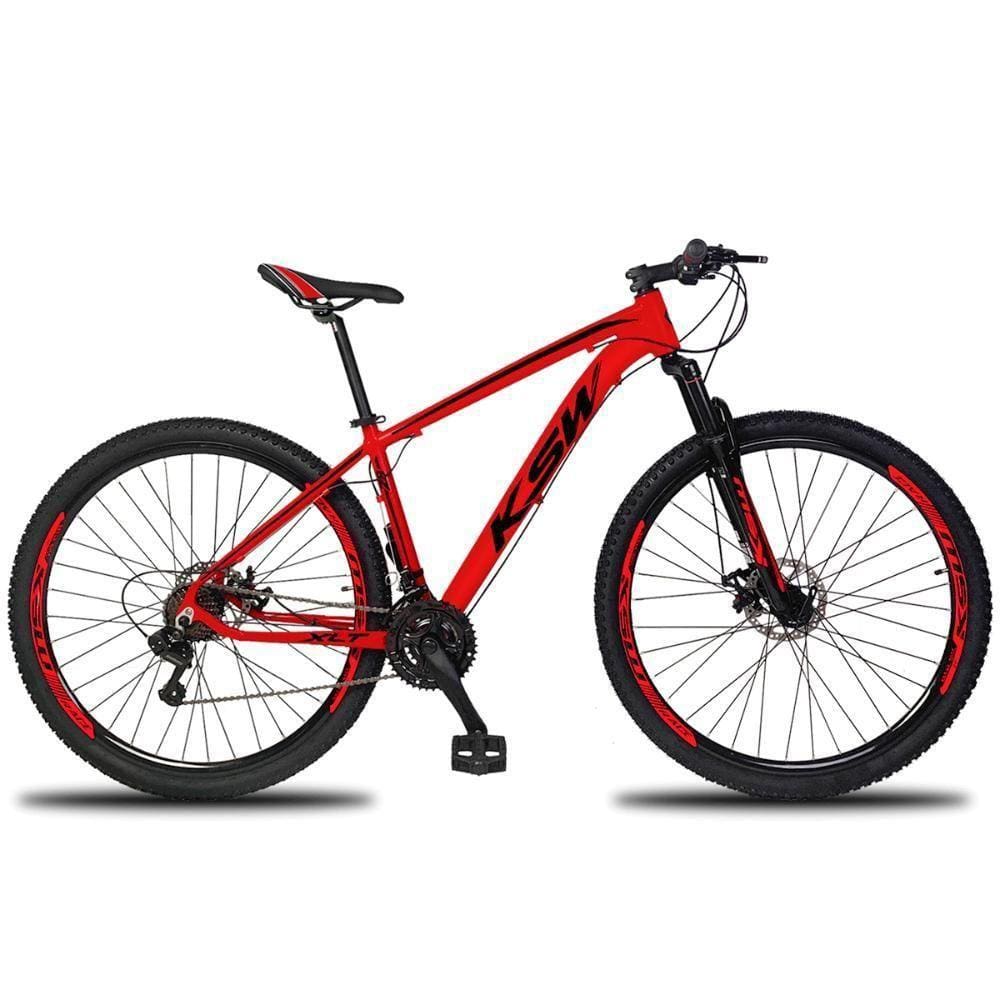 Bicicleta Aro 29 Ksw Xlt Shimano 15” Vermelho/Preto