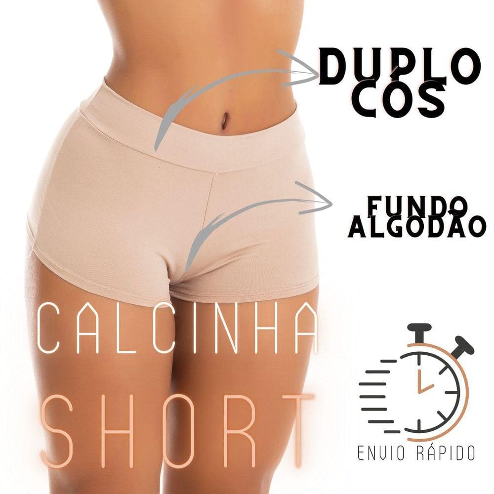 Calcinha Short Duplo Cós Cueca Boxer Feminina Shortinho | 11