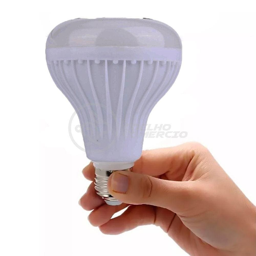 Lâmpada Led 12W E27 Rgb Colorida Com Caixa De Som Bluetooth