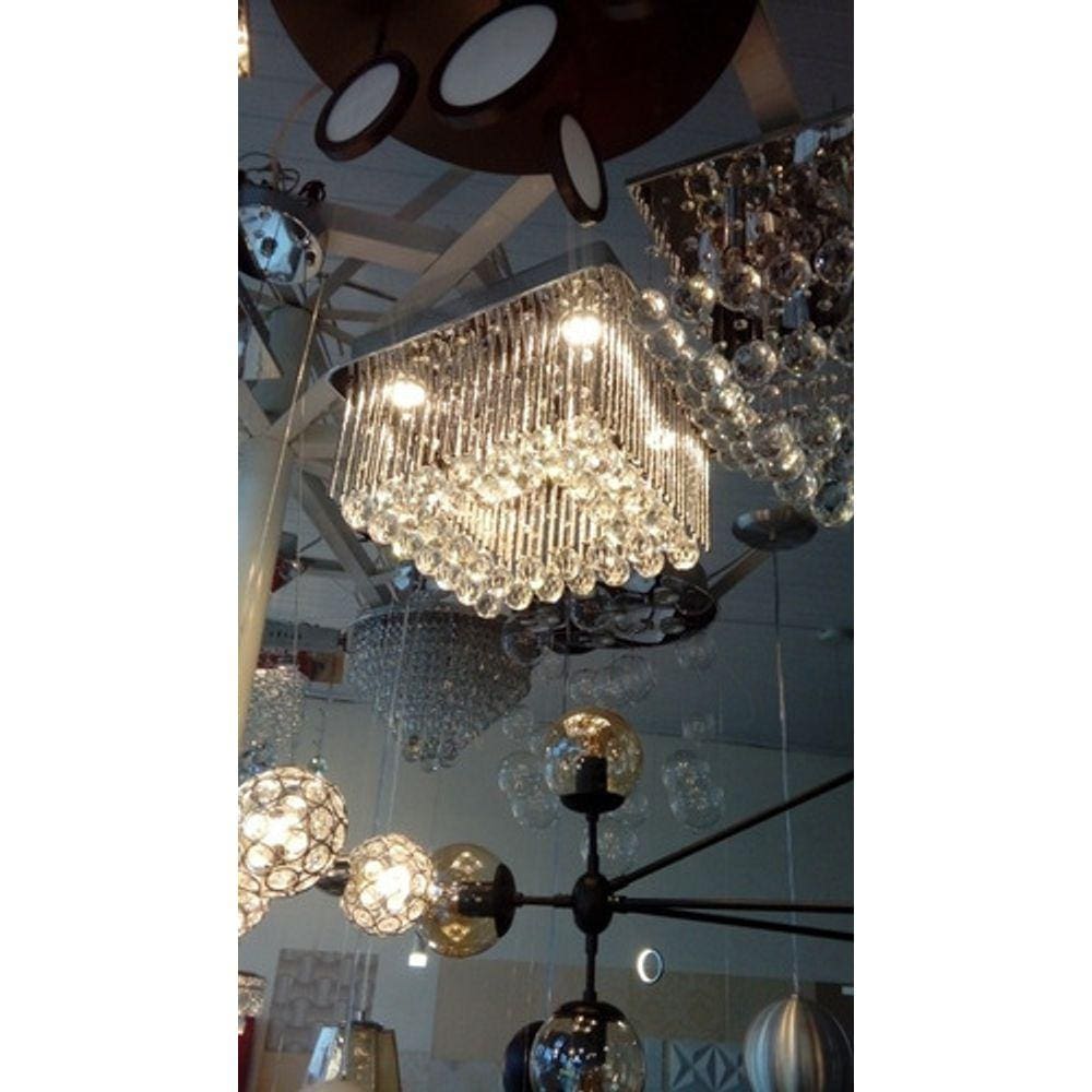Lustre Quadrado Cristal K9 40x40