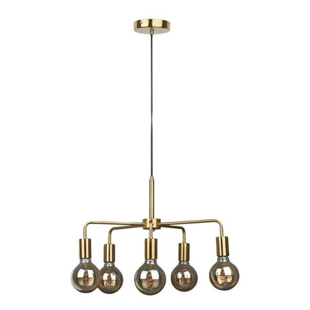 Lustre Pendente Bronze 5 Lâmpadas D52 Cm