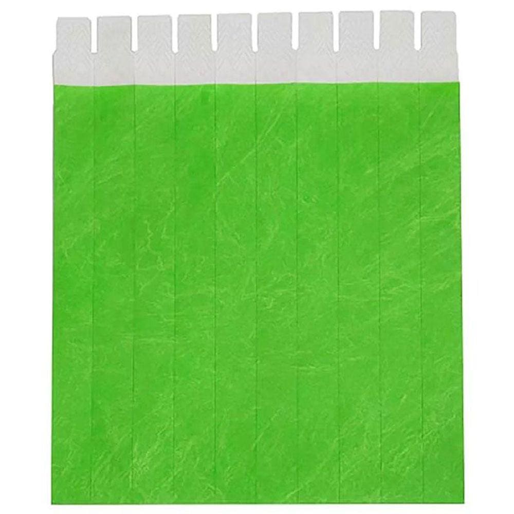 Pulseira de identificação tyvek verde com 50 unidades Singularis