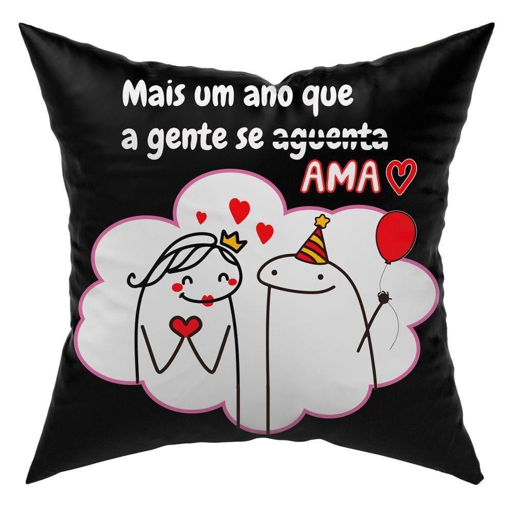 Capa De Almofada Avulsa C/ Frases 45Cm X 45Cm Mais Um Ano