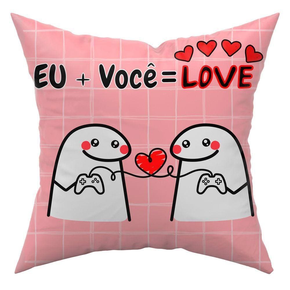 Capa De Almofada Avulsa C/ Frases 45Cm X 45Cm Eu Mais Voce