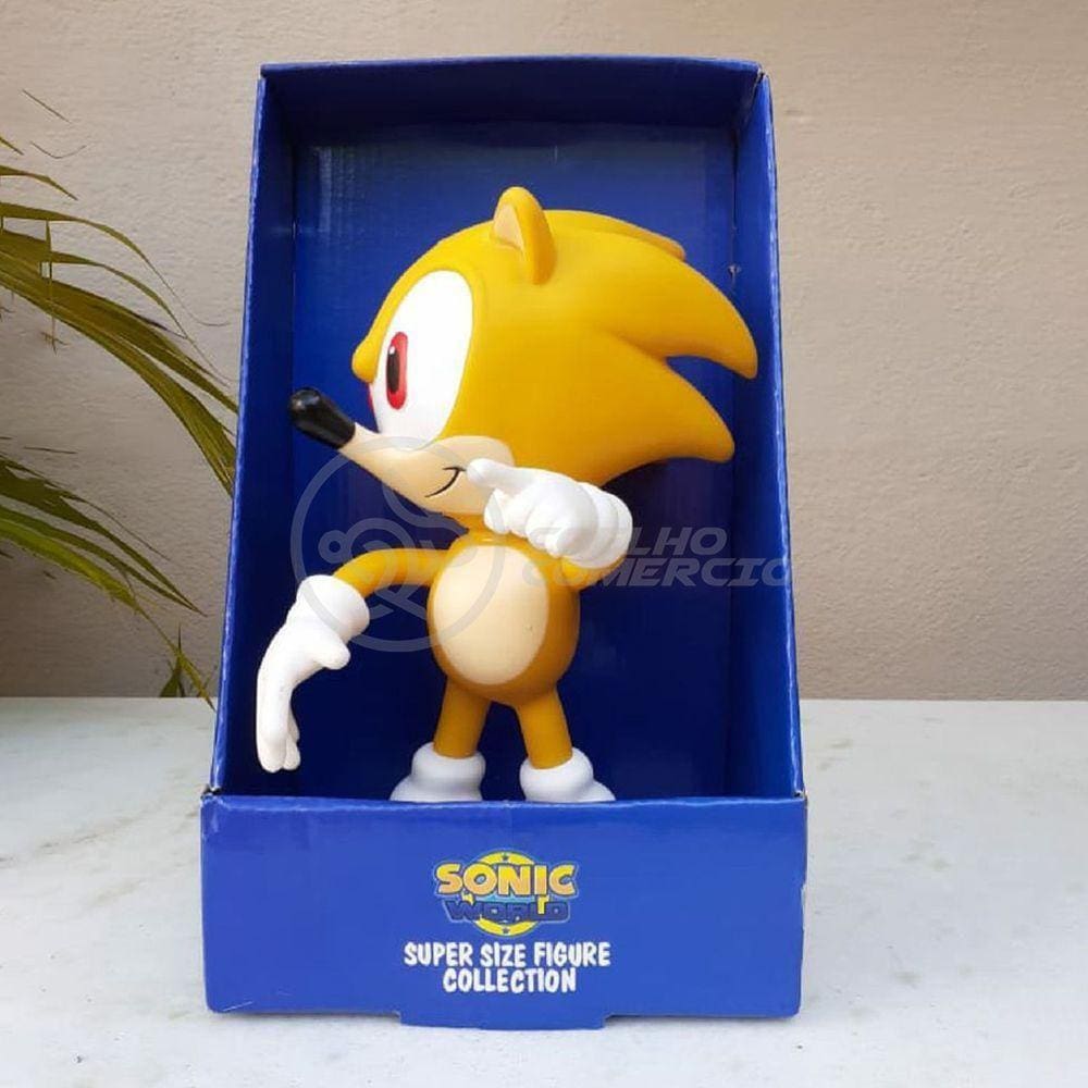 Boneco Action Figure Super Sonic 23cm Sonic