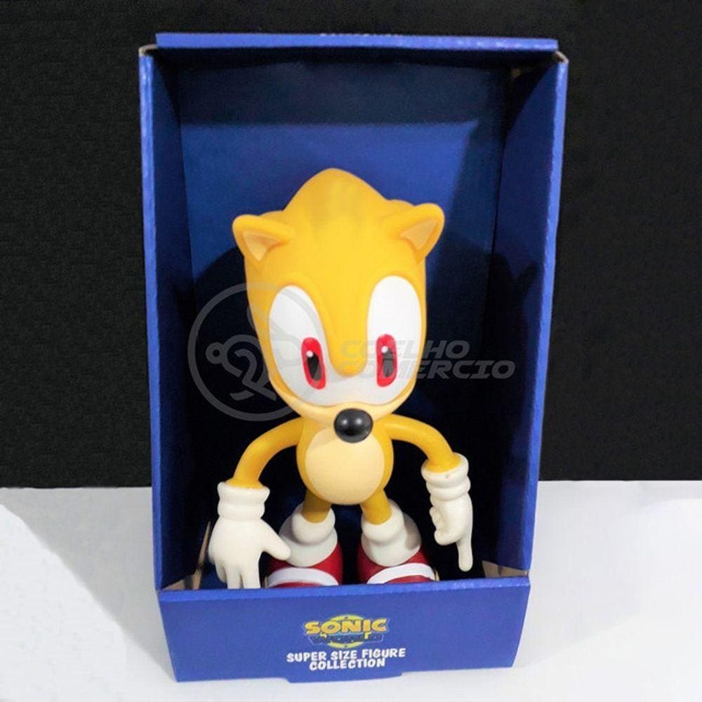 Boneco Action Figure Super Sonic 23cm Sonic