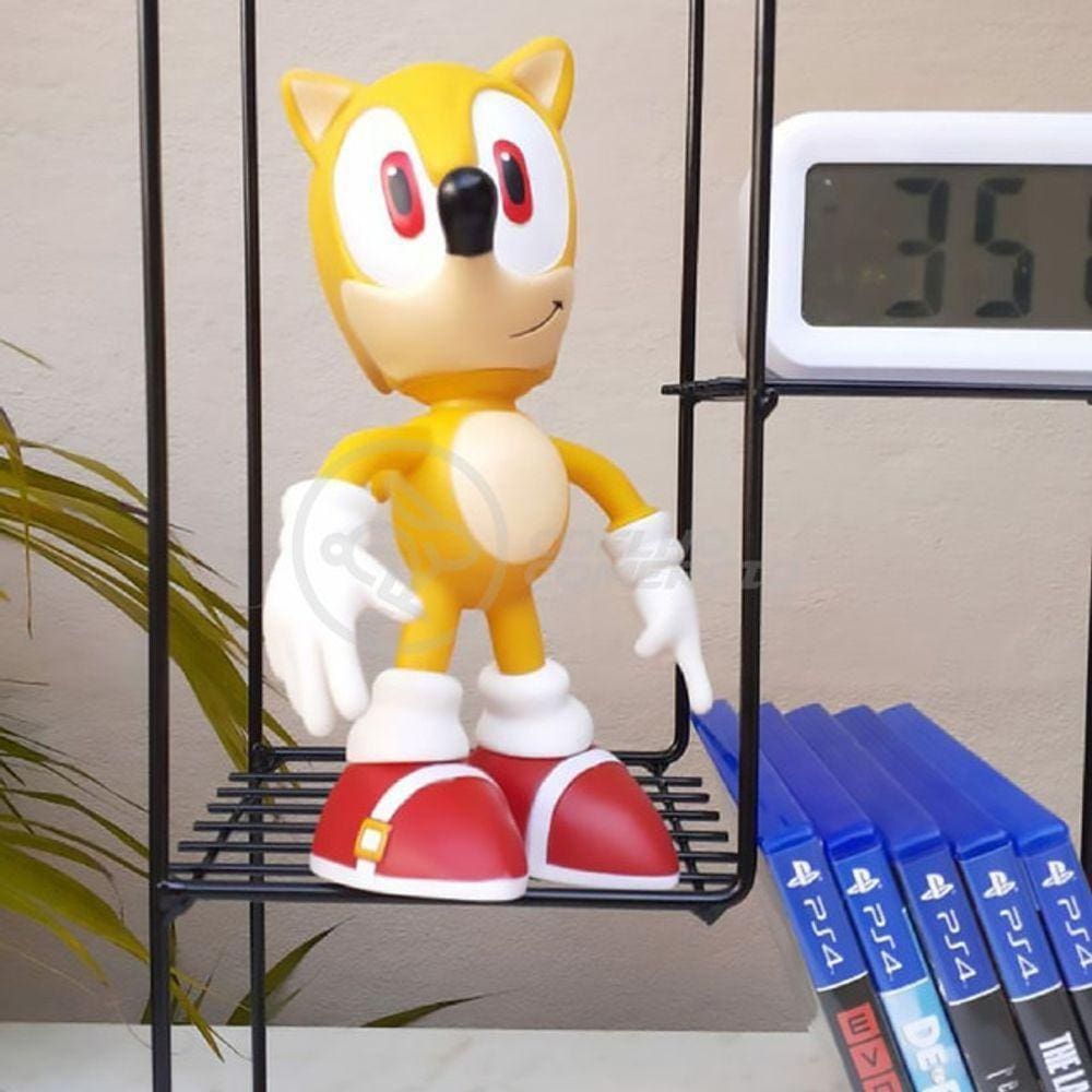 Boneco Action Figure Super Sonic 23cm Sonic