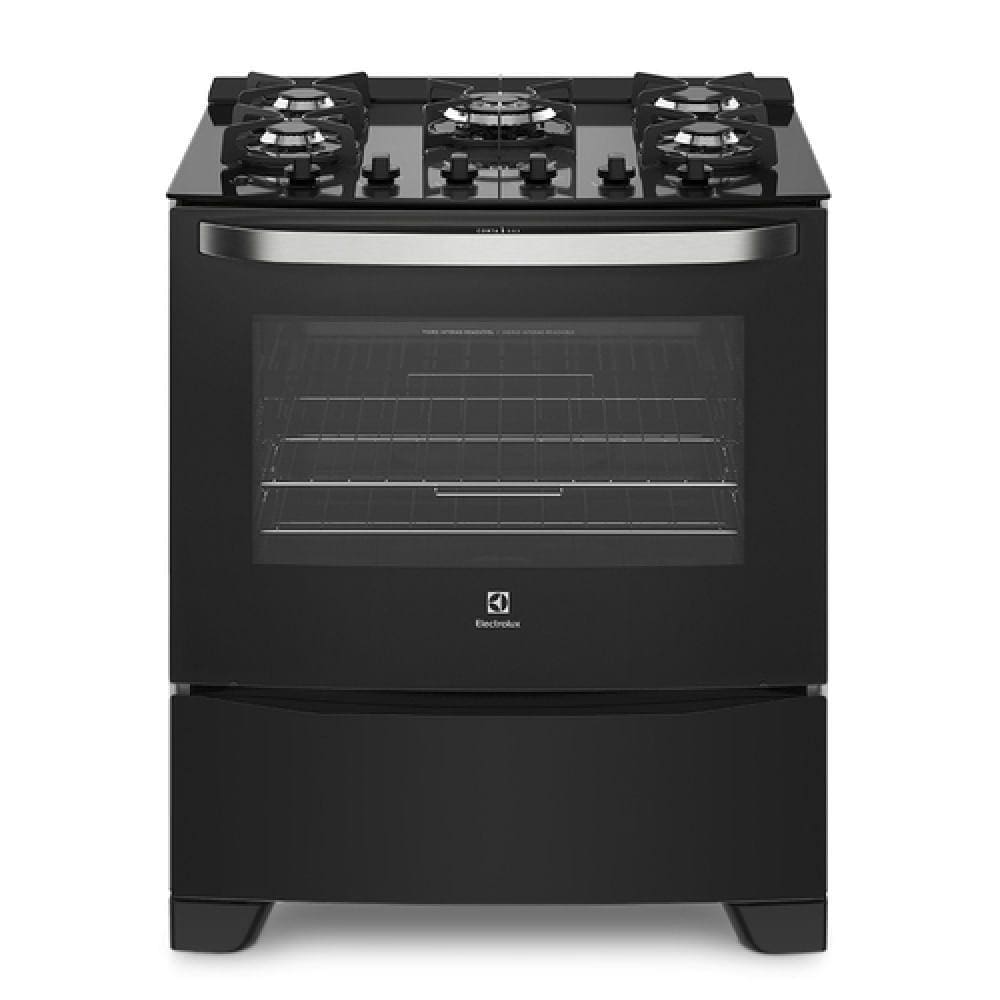 Fogão Electrolux 5 Bocas Automático com Mesa de Vidro Tripla Chama Prata (76GS) - Bivolt