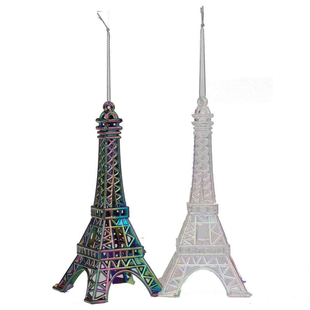 Enfeite Natal Pendurar Torre Eiffel 16x7x7cm 1019148