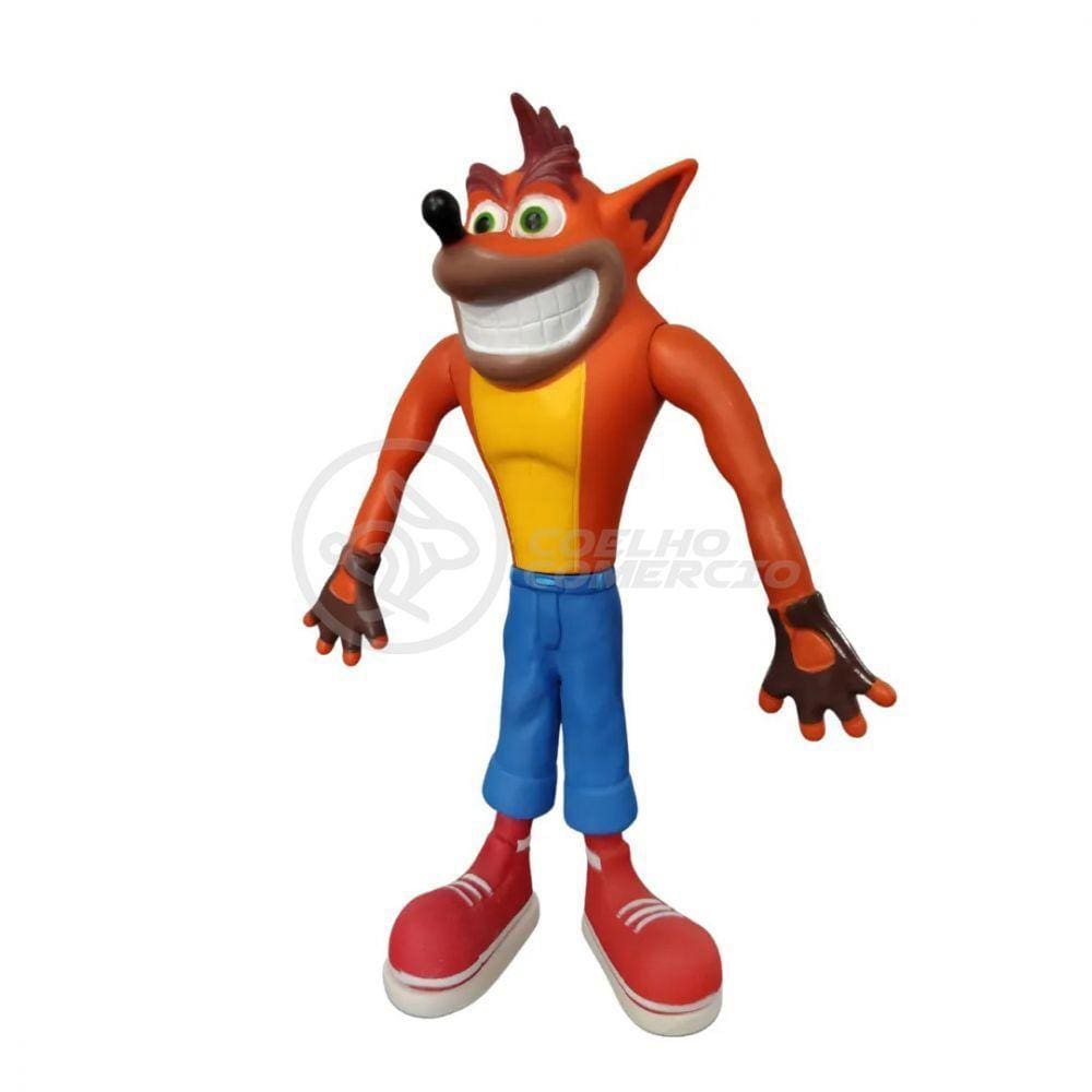 Boneco Action Figure Crash Bandicoot Articulado 25cm