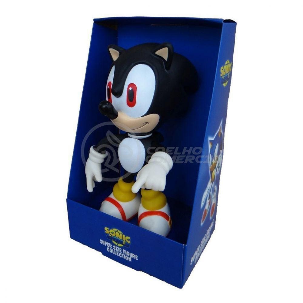 Boneco Action Figure Shadow Sonic Black Preto Articulado 23cm