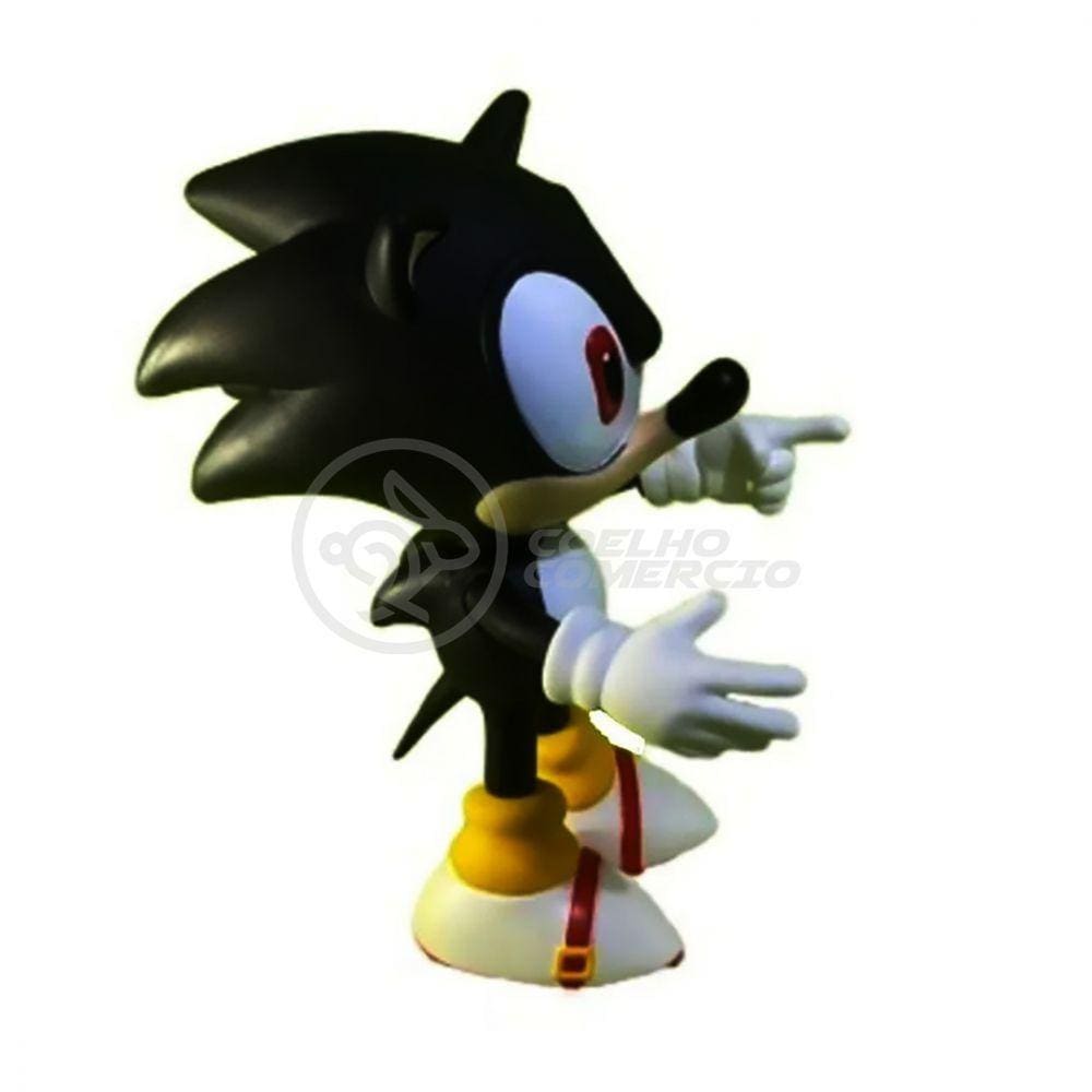 Boneco Action Figure Shadow Sonic Black Preto Articulado 23cm
