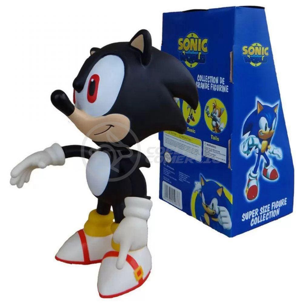 Boneco Action Figure Shadow Sonic Black Preto Articulado 23cm