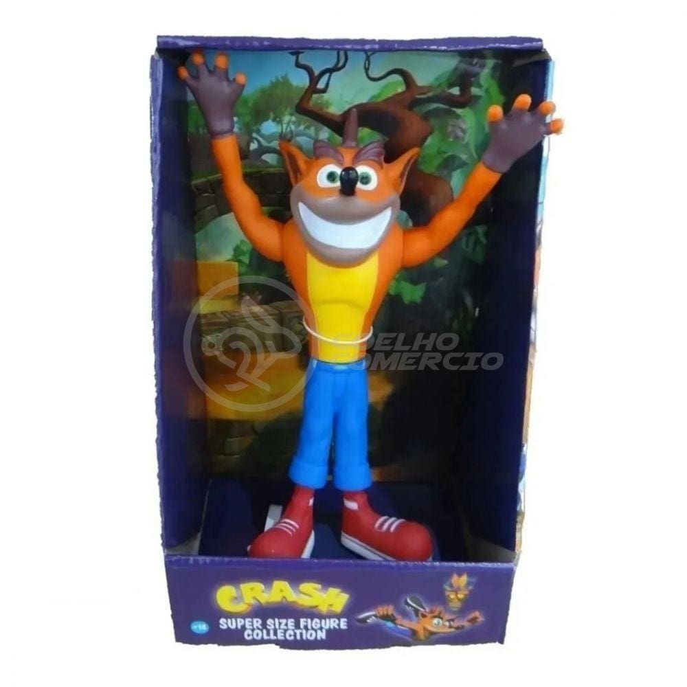 Boneco Action Figure Crash Bandicoot Articulado 25cm