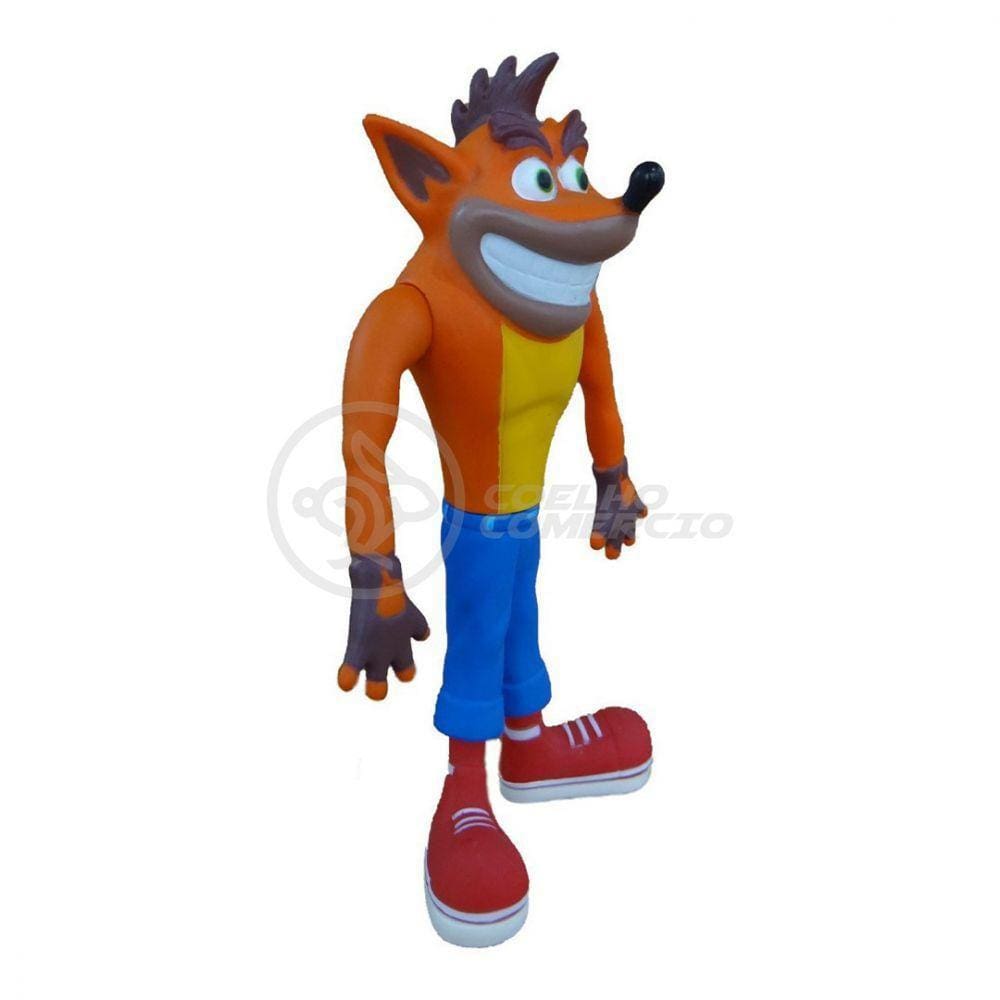 Boneco Action Figure Crash Bandicoot Articulado 25cm