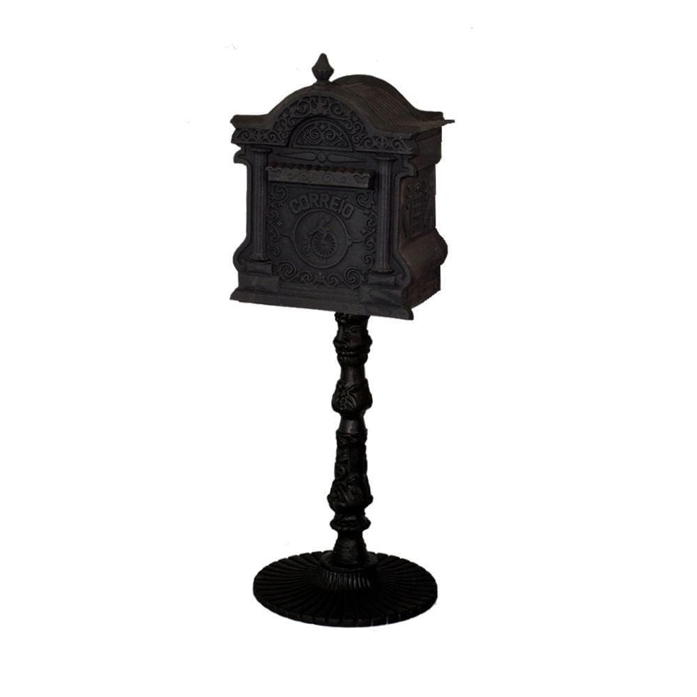 Caixa De Correio Cartas Colonial Romana Com Pé Ferro Fundido