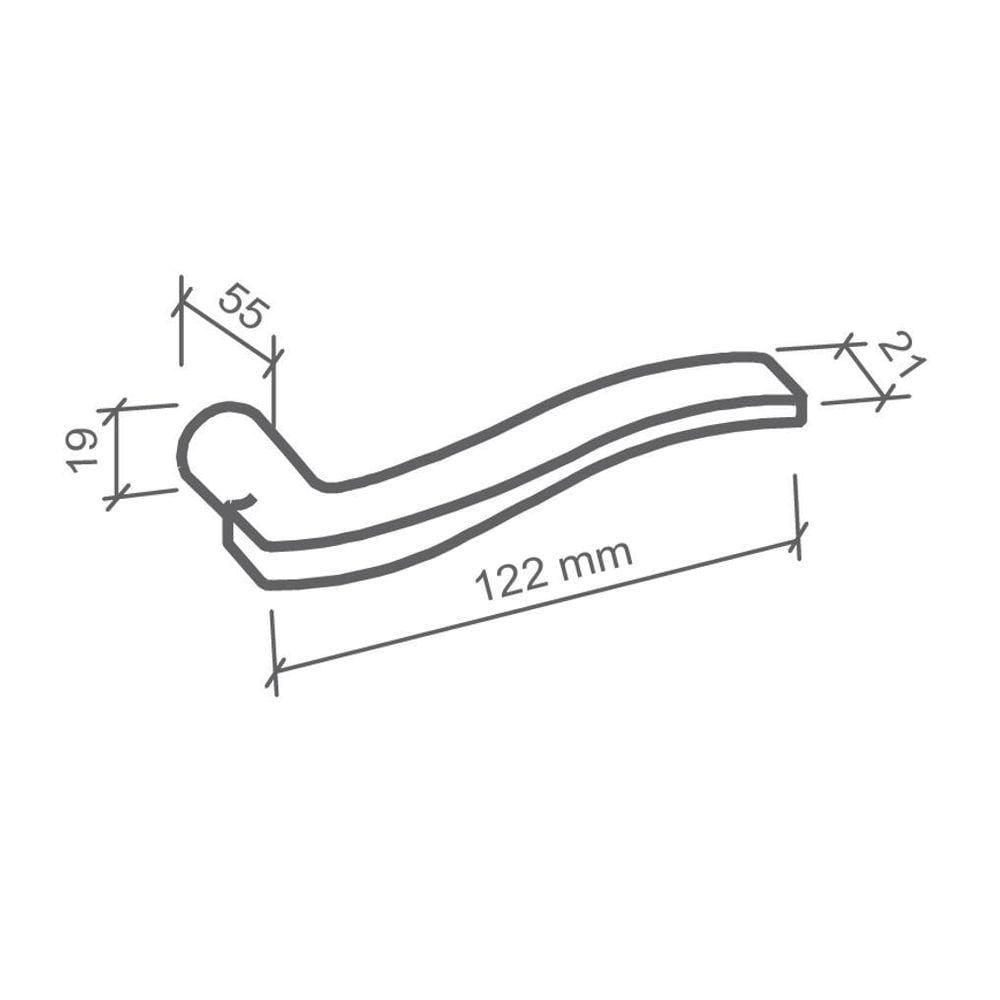 Fechadura Interna Marea 2 - 40Mm - Cromo Acetinado - Imab